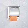 Onyzpily Bathroom Toilet Paper Holder Chrome Finish Stainless Steel Tissue Box Holder Chrome Black Wall Mounted 200923