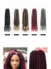 Bulbos de cabelo Trança Africana Curly Tranças 16 20 polegadas Crochet Dreadlocks Extensões Wave Penteado Black Brown Blond Color