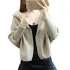 Dames truien lente mode korte kleine jas casual gebreide trui 2021 mantel stijl vleermuis mouw vest Harajuku capuchoneded