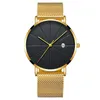 Wristwatches Luxury Men Watches Rose Gold Ultra Thin Fashion Business Stainless Steel Quartz Horloge Mannen