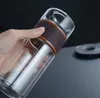 300ml 10oz Glass Tea Water Bottles Mug Heat Resistant Double Walled Glass-Tea Waters Cup with Teas Infuser Strainer SN3242