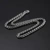 Teamer Woven Link Rope Chain Unisex Wheat Chain Men's Chain Necklace Woven Stainless Steel Necklace Heavyweight Punk Jewelry