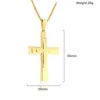 Mode hommes croix pendentif bijoux européens et américains personnalisé grande croix en acier inoxydable collier bijoux en gros