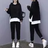 Sports Suit Female Autumn And Winter Student Wear Korean Version Of Loose Fashion Women's Bikes Casual Two Piece Set Women 210727