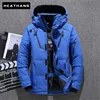 -30 graus de inverno homens roupas brancas pato para baixo jaqueta parkas homens engrossar casacos de neve quentes casacos masculinos windbreaker casaco 210928