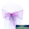 50pcs/lot Sheer Ribbon Organza Wedding Decorations Chair Sashes Belt Knot Chair Covers Bow Bands Ties Chairs Decoration Supplies