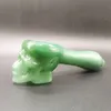 4 Color Pyrex Oil Burner Pipes Thick skull Smoking Hand spoon Pipe 3.93 inch Tobacco Dry Herb For Silicone Bong Glass Bubbler