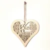 Décoration de fête maman/maman coeur avec fleurs fête des mères ornement suspendu en bois MDF cadeau sans corde DT6HY2lwJy