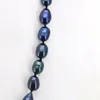 Rice Black pearl 7-8mm 18 inches 2 piece/lot fish shape buttons DIY Beaded Women necklace gift