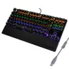 DeepFox-mekaniska spel 87 Tangenter Blue Switch Illuminate Backlight Anti-Ghosting LED Wrist Pro Gamer Keyboard