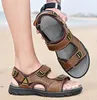 Mens Sandals Genuine Leather Beach Men Casual Shoes Outdoor Sandal Boys Shoe Designer Plus Size 38-46