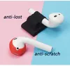 silicone earphone protect case with neck strap anti-lost straps holder for earpods 2 airpods pro air pods earphones hooks