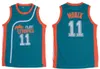 Мужские баскетбольные майки Flint Tropics Movie Edition #33 Jackie MOON Embroidered 11 ED Monix 7 Coffee Black 69 Downtown