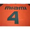 Chen37 Goodjob Men Youth Women #4 Lonnie Walker IV Canes Miamii College Basketball Jersey Size S-6XL أو مخصصة أي اسم أو قميص رقم