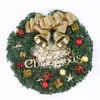 30 cm/12 inch kunstmatige kerstkrans prachtige voordeur ornament muur slingerdirland hangende rattan ornamenten bow bell feestshow raam decoratie jy0733
