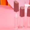 3.5ml / 0,12oz Mini Pale Mauve Lip Gloss Tubes Refillable Puste Balsam Balsam Clear Lipstick DIY Tube Container
