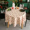 round table cloth red