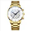 熱い販売の3つ目メンズカレンダースチールバンドウォッチメンズクォーツウォッチDMWH004ジュエリー腕時計