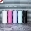 20oz Tumblers с соломой из нержавеющей стали блестящие винные кружки радуги вакуумный тумблер изолированный кофе пивные чашки для путешествий DHL судно