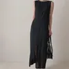 Vestidos casuais alien kitty 2022 chique no decote em v travão vestido solto e sem tamanho da linha slim slim vintage lady robe femme baile