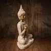 1 st hög kvalitet buddha staty natur sandsten thailand skulptur hindu fengshui figurine meditation mini heminredning 211101