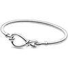 Funkelndes Herz, Knochen, himmlische Sterne, klobiges Infinity-Knoten-Armband, passend für 925er Sterlingsilber-Perlen-Charm, Pandora-DIY-Schmuck G0916260r