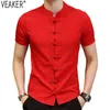 chinese collar shirt red