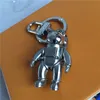 Luxe Merk Sleutelhanger Creatieve Astronaut Solid Metal Car Sleutelhanger Geschenkdoos Verpakking