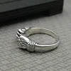 OEVAS 100% 925 Sterling silver Creative Hand Of Power Open Ring High Quality Men Gift For Firend Punk Style Party Jewelry 210525