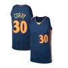 Stephen 30 Curry Jersey Blauw 33 Wiseman Basketbalshirts Curry Basketbalshirts stad Blauw Wit Groen S-XXL