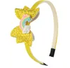 Mädchen Baby Regenbogen Einhorn Stirnband Zubehör Pailletten Obst Bowknot Haarstöcke Cartoon leuchtende Bogen