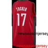 Anpassad PJ Tucker #17 Men's Red 2020-21 Swingman Jersey Stitched Herr Women Youth XS-6XL baskettröjor