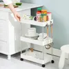 Upgrade Dikkere Materiaal Multi-Layer Opbergwagen Rolling Wielen Keuken Badkamer Organizer Huishoudrek Mobiel Plank 210705