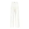 Weiße Hose mit weitem Bein für Frauen, Frühling, Freizeit, hohe Taille, solide Büro-Dame, modisch, lockere Droop-Anzughose 210608