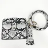2021 Hot Designer Bag Wallet Leopard Print PU Leather Bracelet Keychain Credit Card Wallet Bangle Tassels Key Ring Handbag Lady Accessories C0114