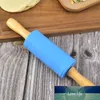 1pc Trähandtag Silikonrullar Rolling Pin Kid Kök Matlagning Bakningsverktyg