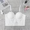 Camisoles Style Halter Crop Top Solid Color Bra Vest Liten Sling Löstagbar axelrem som formar Short Dance Girl Wrapped Chest 2885