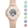 Mode Sport LED Digitale Horloges voor Vrouwen Multifunctionele Elektronische TPU Plastics Band ABS Case Water Resistent Polshorloge voor School Studenten 8136