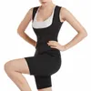 All Seasons Women Slimming Long Shirts Body Shaper Sweat Vest Waist Trainer Corset Lose Weight Tank Tops Sauna Fitness Shapewear 210708