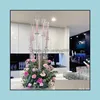 Party Decoration Event Supplies Festive Home Garden Wholesale 10 Arms Long Stemmed Modern Clear Acrylic Tube Hurricane Crystal Candle Hold