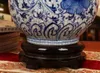 Vasos jingdezhen cerâmica pintado à mão antigo azul e branco crack esmalte flor vaso moderno chinês clássico artesanato ornamentos8989735