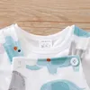 Летний мальчик одежда одежды набор для новорожденных комбинезон мультфильм детская одежда Новорожденный трексуит 0 3 6 9 12 18 24 месяца G1023