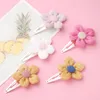 Estilo coreano flor bebê menina de cabelo para acessórios para cabelo para garotas clipes de flores 2021 Barrette cabelo bonito para crianças