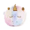 Unicorno Mini Portafoglio portachiavi Bambole giapponesi dei cartoni animati da donna colorato peluche morbido borsa piccola borsa regali per bambini 120-150mm
