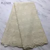 5 yards / lots 유행 깊은 자주색 아프리카 면화 직물 자수 매치 크리스탈 스위스 Voile 드라이 레이스 Dression PL12109