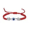 2021 Nowy Blue Evil Eye Charm Plecione Liny Łańcuchy Bransoletki Dla Kobiet Mężczyźni Żółw Słoń Słoń Hamsa Charm Red String Bangle Biżuteria
