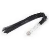 Nxy Adult Toys Cuir Violet Pimp Whip Poignée En Verre Plug Anal Racing Riding Flogger Queen Bdsm Bondage Sex Toys Pour Couples 1209