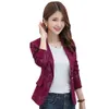 2021新しい秋の韓国のスリムレトロな印刷の小さなスーツのジャケット女性のオフィスの女性シングルブレストブレザーカジュアル女性のスーツコート90 x0721