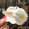 Hårklipp Barrettes smycken S1441 Fashion Sweet Daisy Flower Hairpin Clip BB Pin Barrette Hairring Drop Delivery 2021 Dvoib