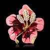 Rhinestone Rose Flower Brooches Women Sparkling Bridal Wedding pin flowers Party Brooch Pins Gifts